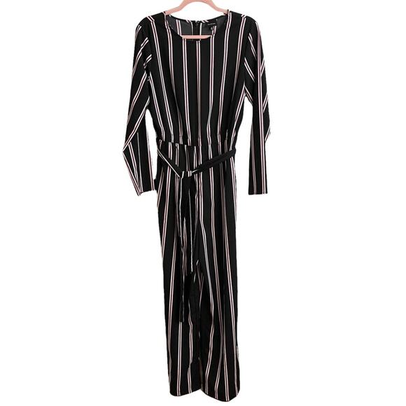 Who What Wear Striped Navy and Red Jumpsuit - Picture 1 of 7